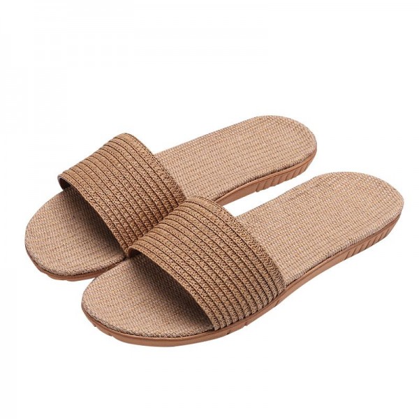 Size 4.5-8.5 Fashion Handmade Candy Color Rattan Woven Linen Slippers Shoes